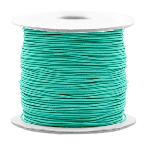 Gekleurd elastiek 0.8mm Turquoise green, 5 meter